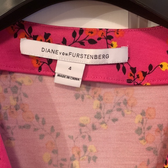 DVF Floral Wrap Dress with Flounce Skirt - Picture 2 of 8